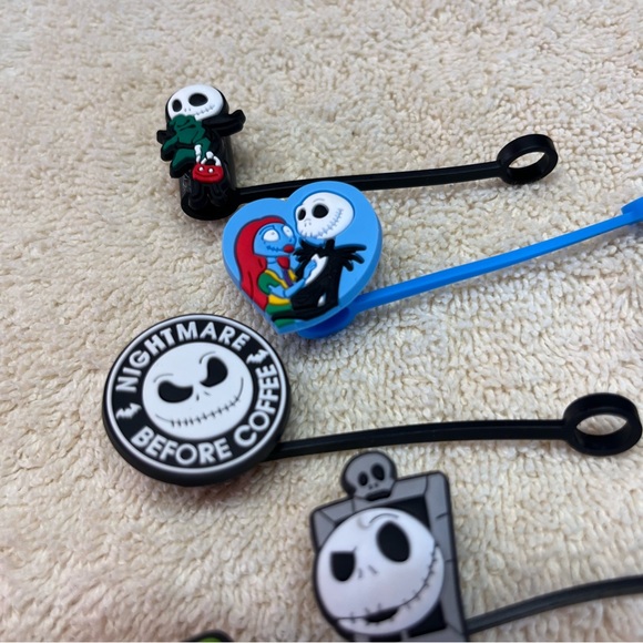 Nightmare Before Christmas Drinking Straw Cover/Topper Set of 9 - NWT - Picture 6 of 10